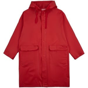 Дождевик детский RainDrop Kids, красный с логотипом