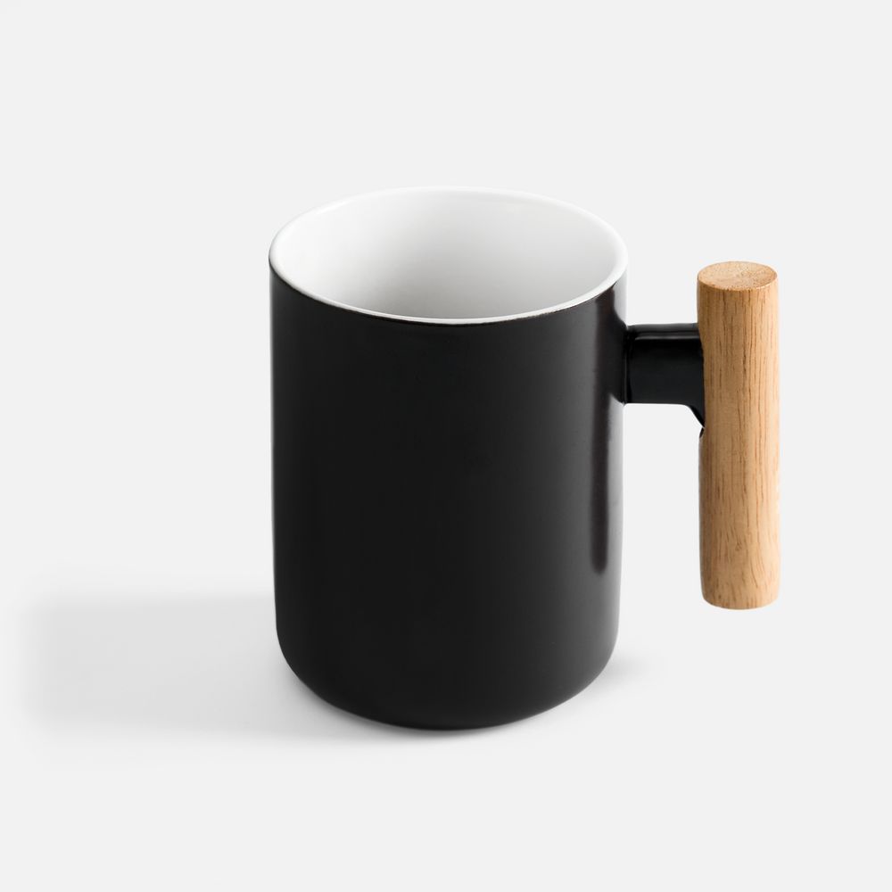 Кружки с печатью логотипа. Кружка с ложкой Eco Fusion по цене 643 ₽ руб. (артикул 20523.30) Кружка с ложкой Eco Fusion, черная