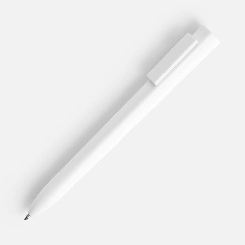 Ручка шариковая Swiper SQ, белая с логотипом