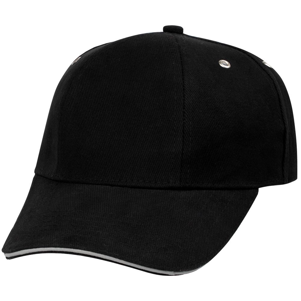 Бейсболка Hard Work Black со светоотражающим элементом с логотипом