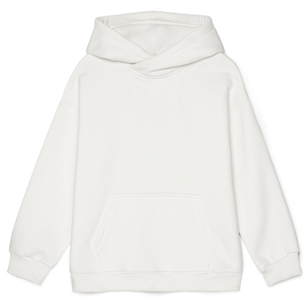 Худи детское оверсайз Junipero, молочное (белое) с логотипом