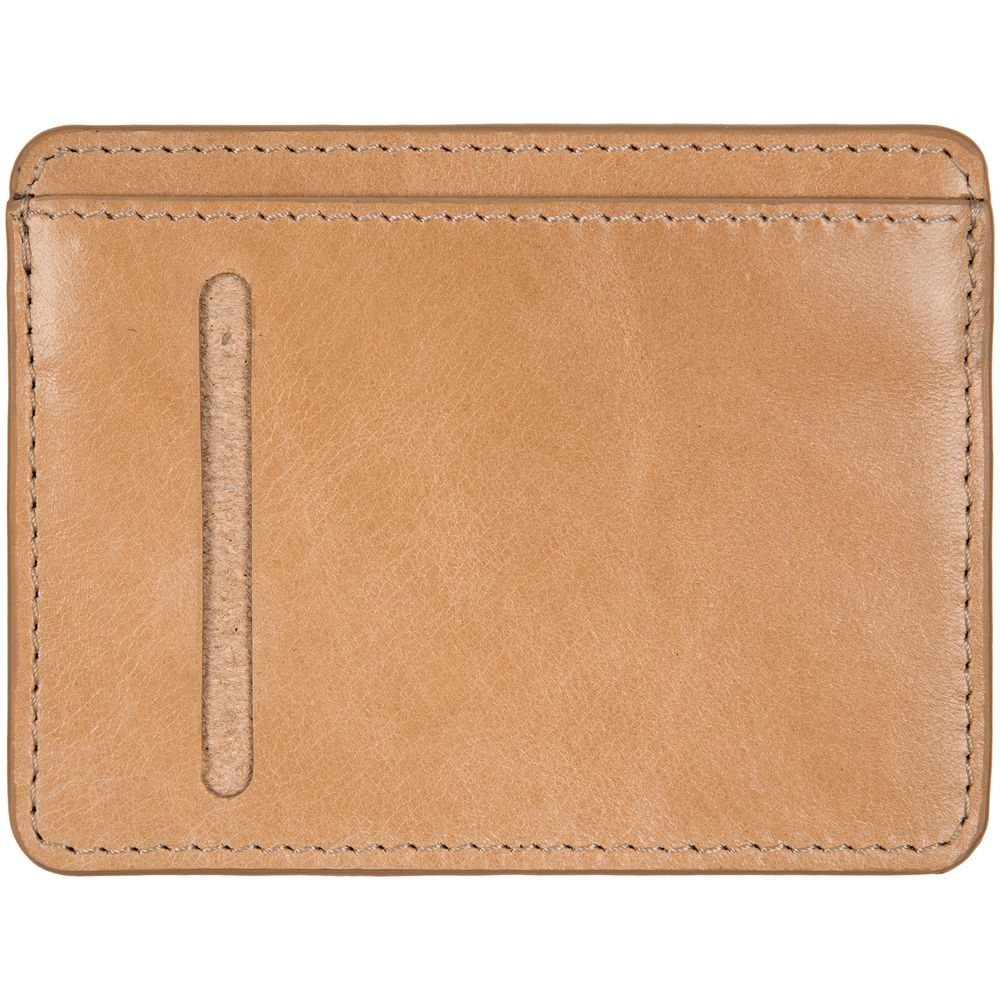 Чехол для карт Remini, бежевый с логотипом