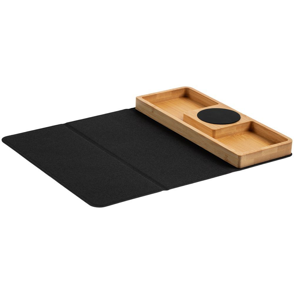 Настольный органайзер Midstream с зарядкой и ковриком для мыши с логотипом