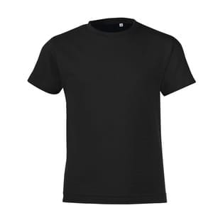Футболка детская Regent Fit Kids, черная с логотипом