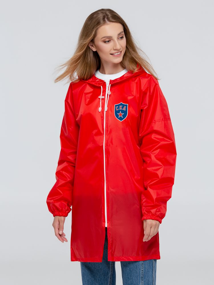 Дождевик «СКА», красный с логотипом
