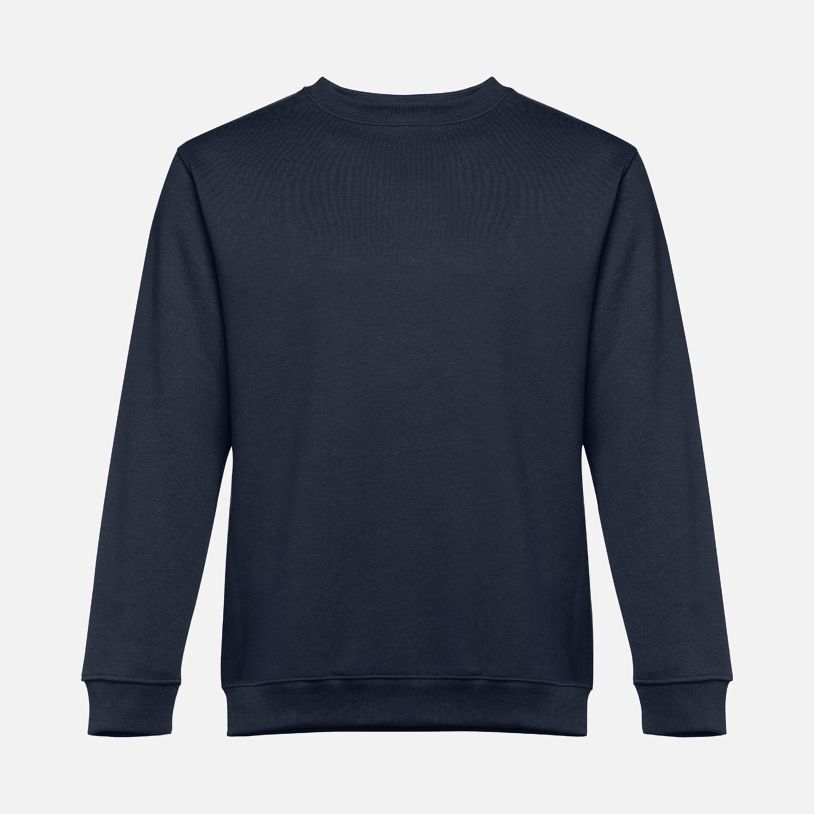 Свитшот унисекс Delta, темно-синий с логотипом