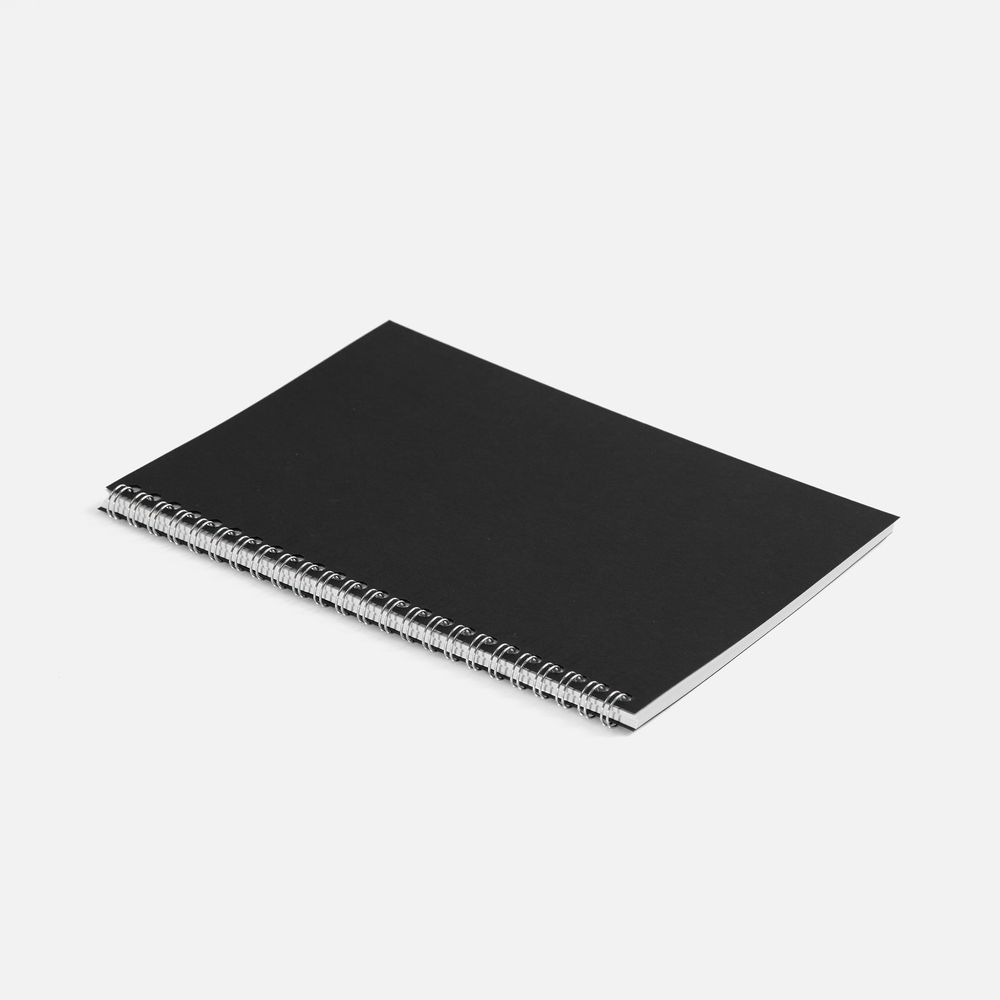 Блокнот Salvador в клетку, черный ver.2 с логотипом