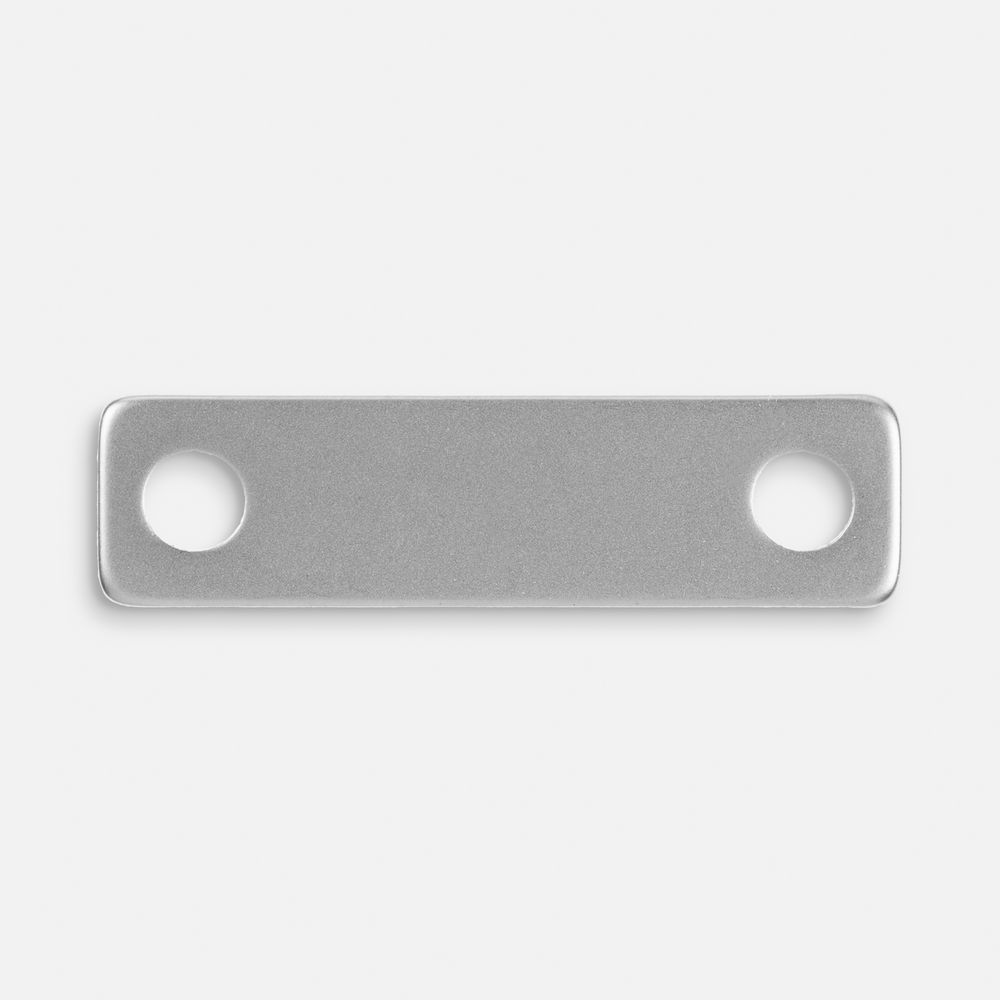 Шильдик металлический Alfa Liten, серебристый с логотипом