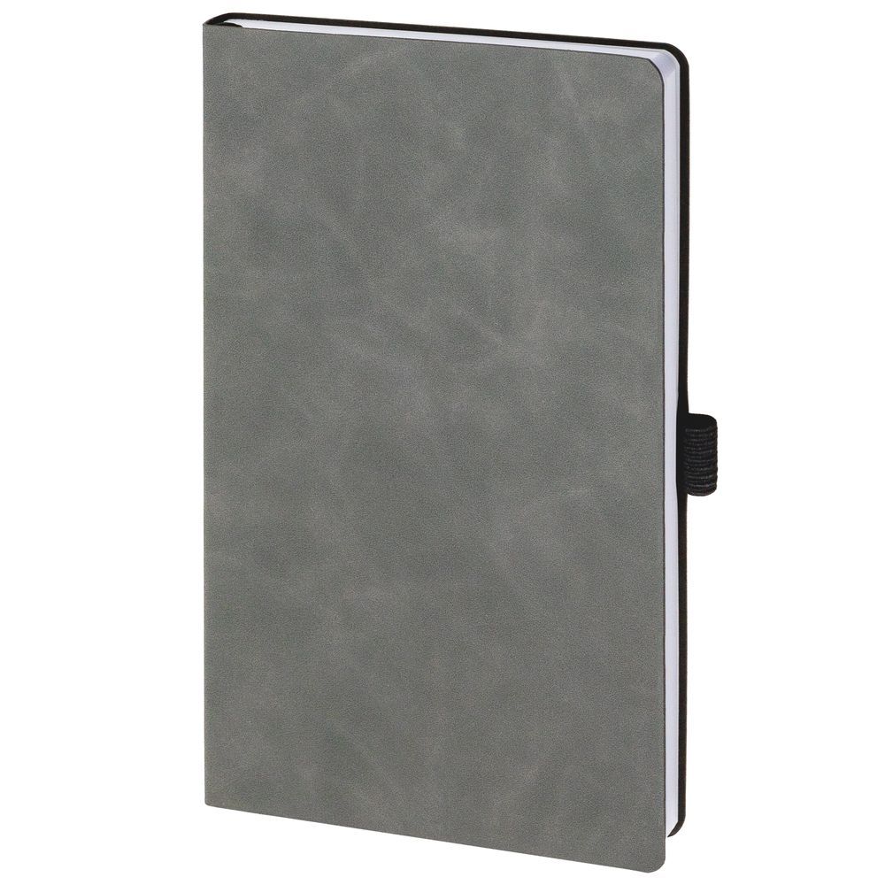 Ежедневник Nubuck Touch, недатированный, серый с логотипом