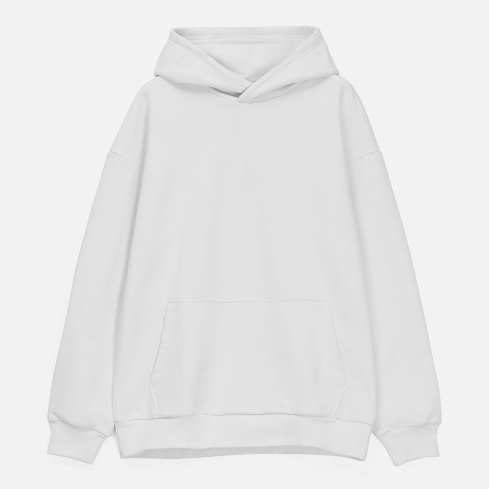 Худи унисекс оверсайз Daylero, белое с логотипом