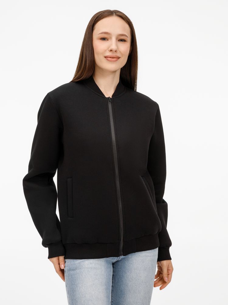 Бомбер унисекс Estado, черный с логотипом