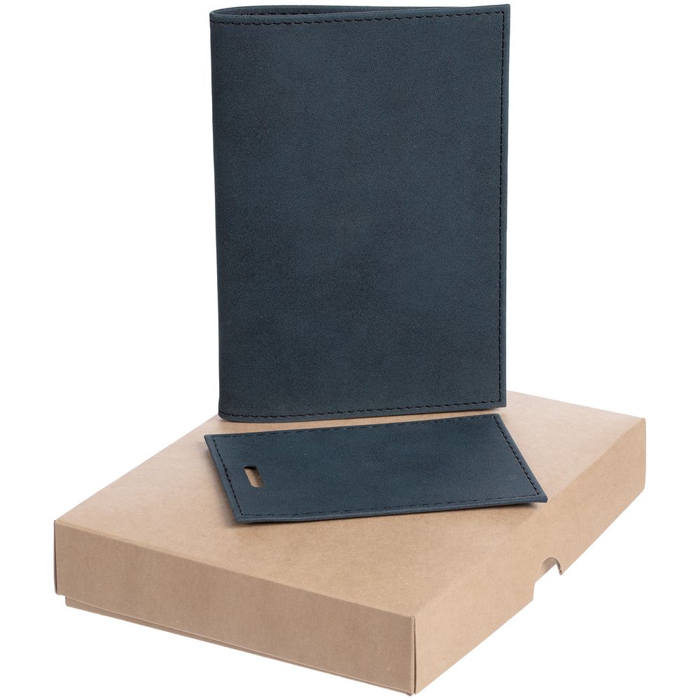 Набор Nubuk Travel, синий с логотипом