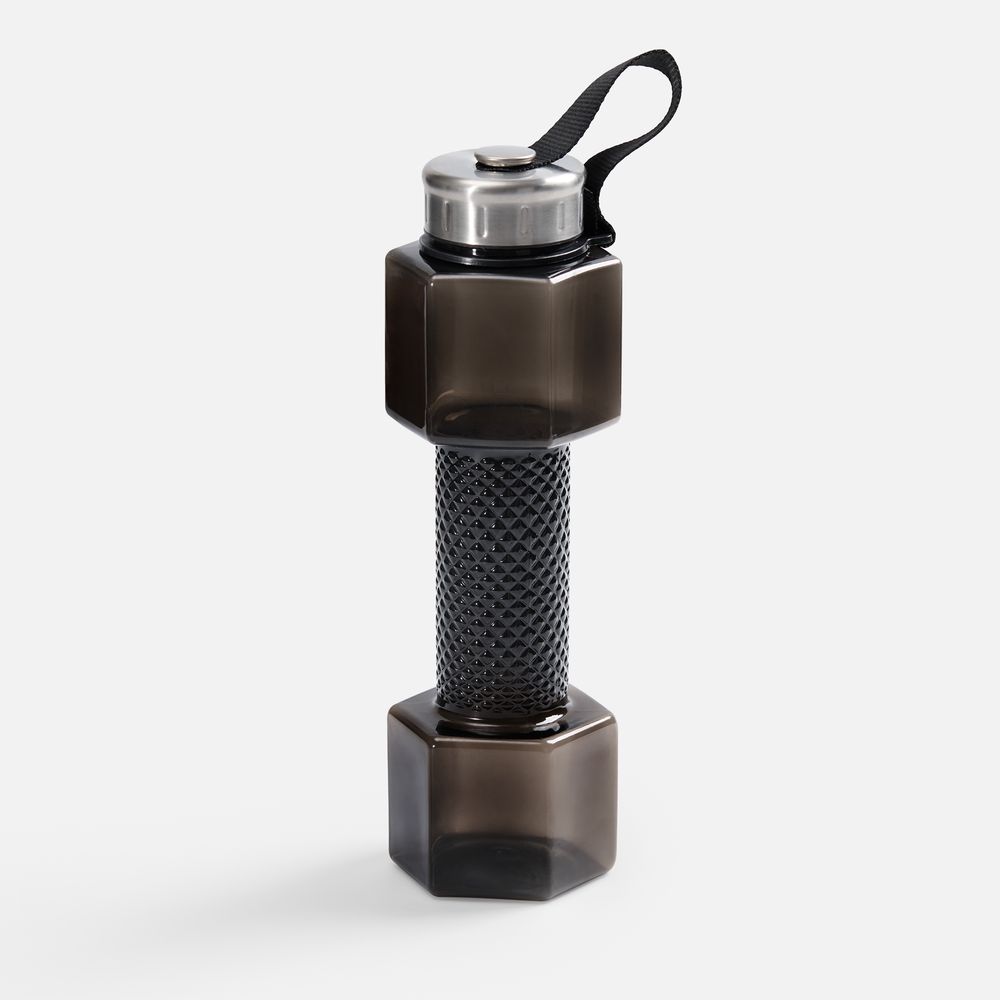 Бутылка для воды Hantelis, черная с логотипом