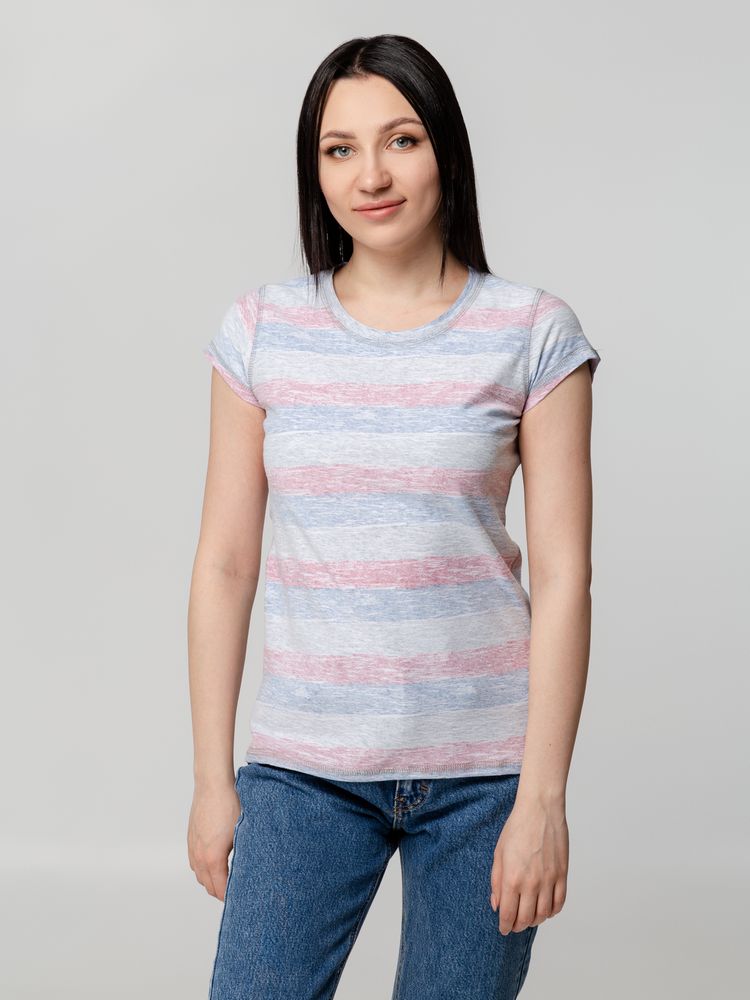 Футболка женская Rayet Lady двусторонняя, красная с синим с логотипом