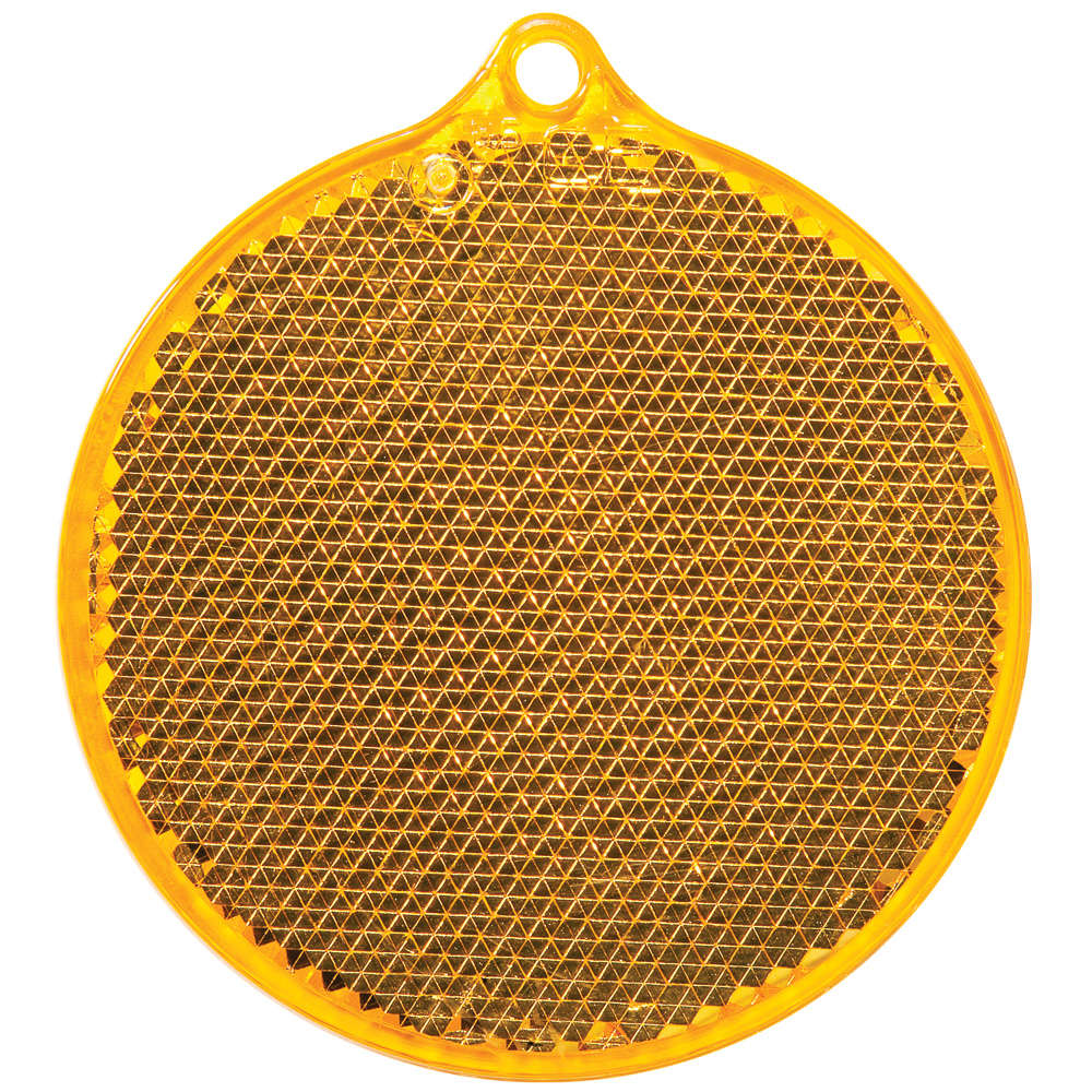 Пешеходный светоотражатель «Круг», оранжевый с логотипом