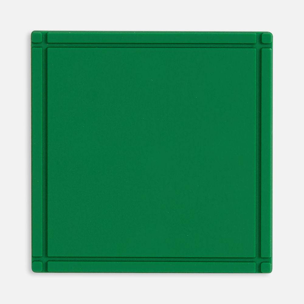 Лейбл из ПВХ Dzeta, L, зеленый с логотипом