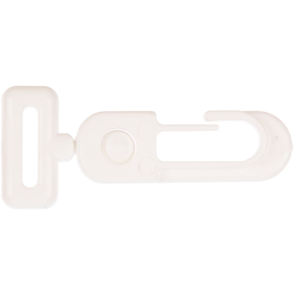 Застежка-карабин Carabine, S, белый с логотипом