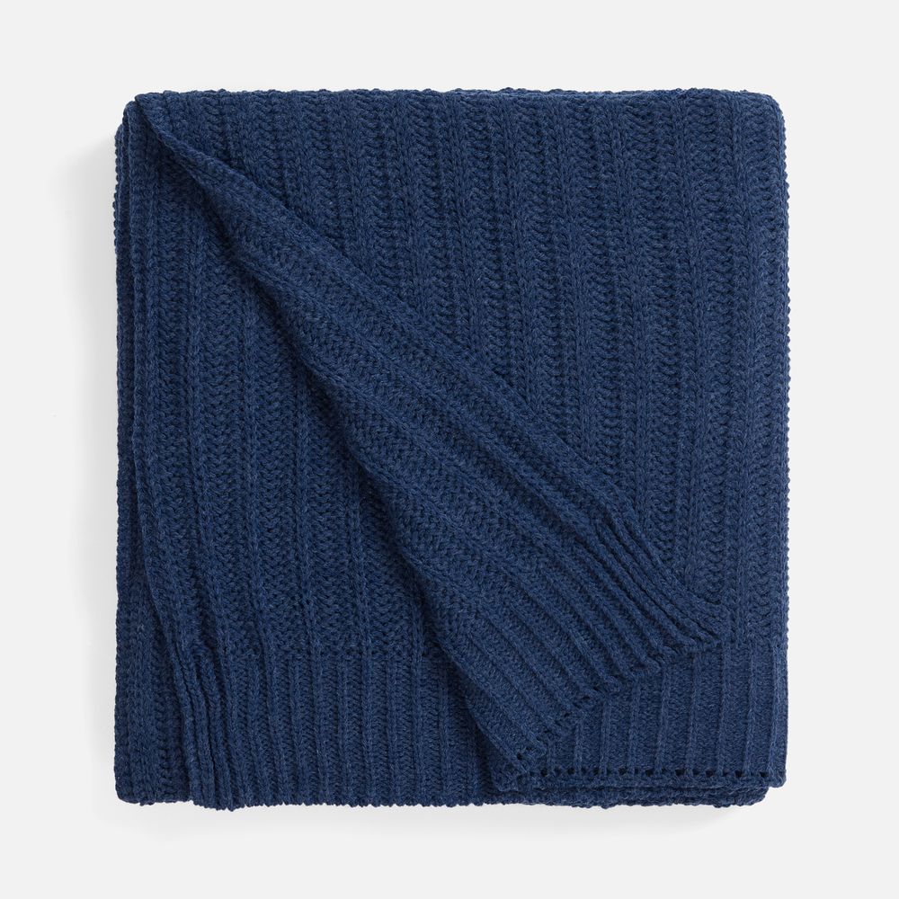 Плед Termoment, синий меланж с логотипом