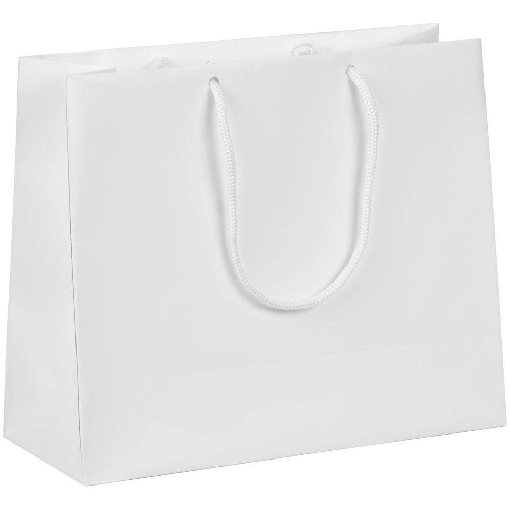 Пакет бумажный Ample Plus S, белый с логотипом