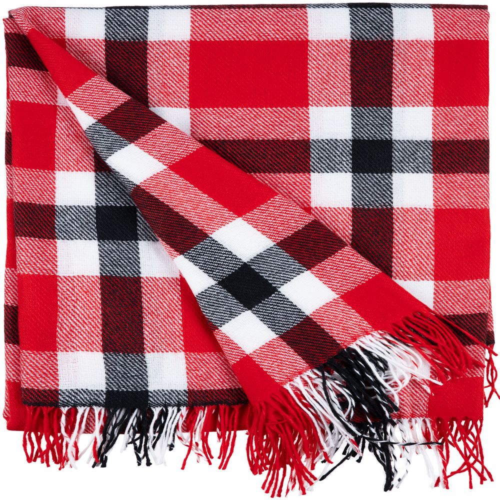 Плед «Валдай», красный с логотипом