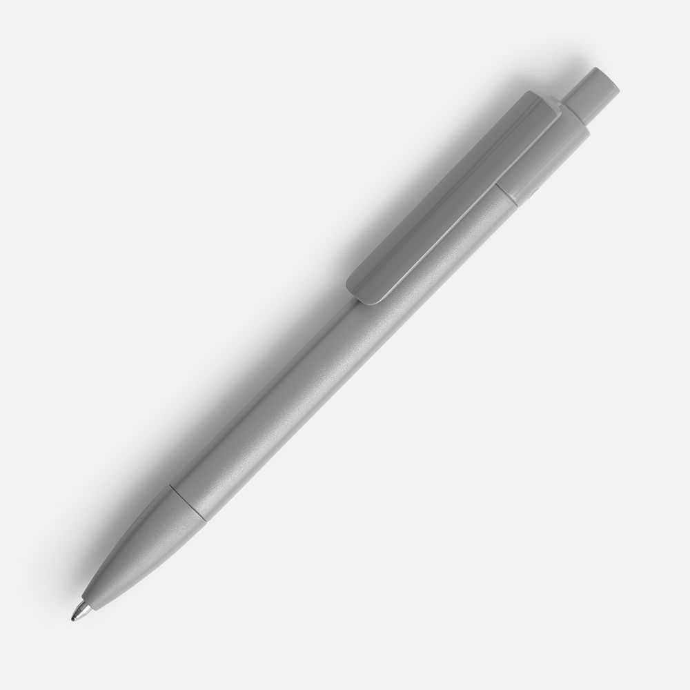Ручка шариковая Prodir DS4 PMM-P, серая с логотипом