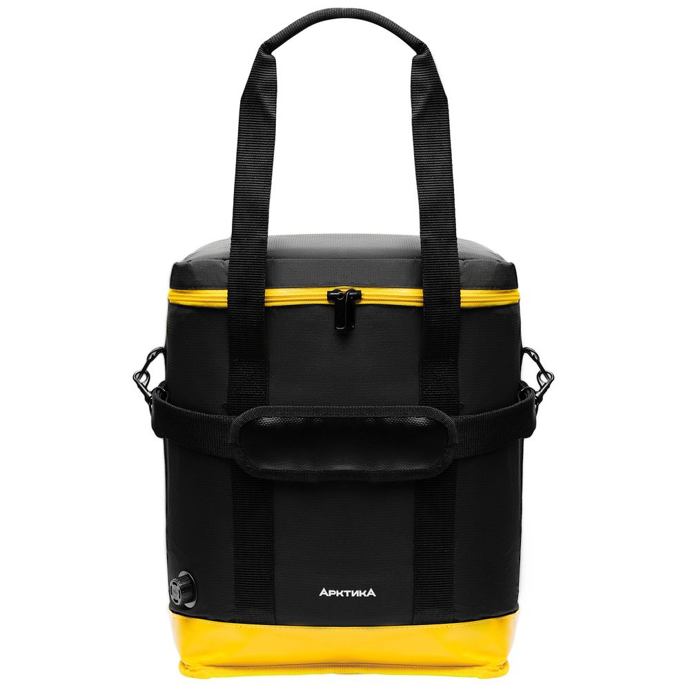 Сумка-холодильник «Порт Диксон», M, черная с логотипом