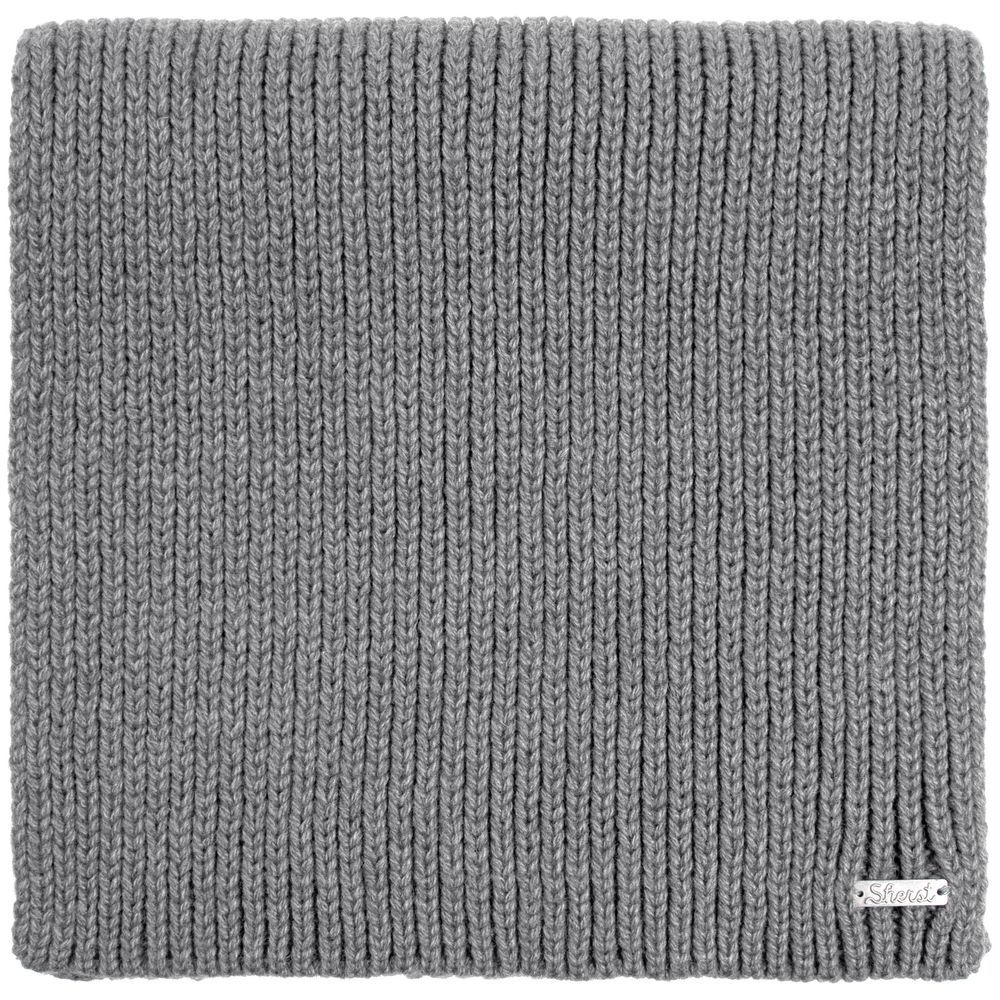 Шарф Tommi, серый меланж с логотипом