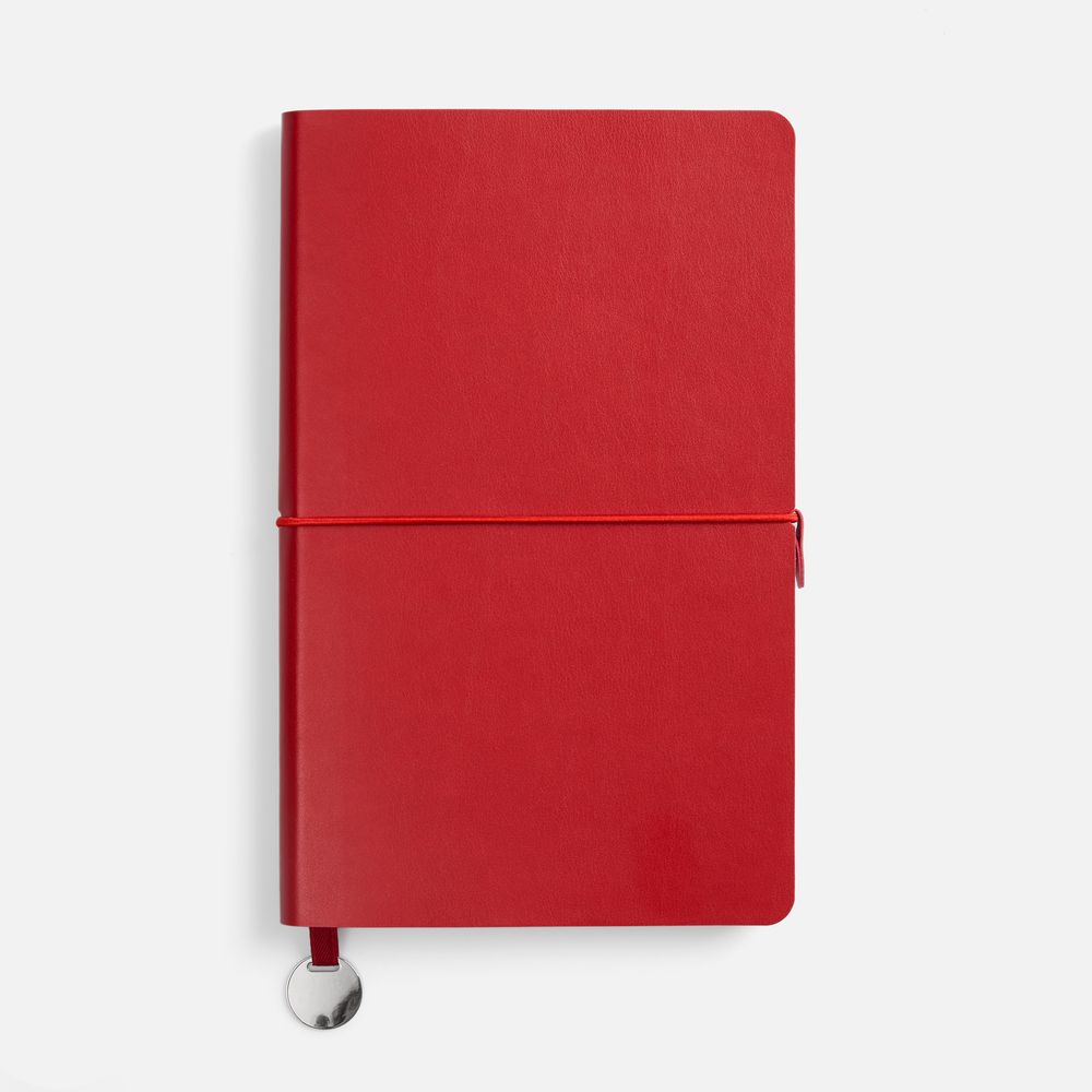 Ежедневник Waltz, недатированный, красный с логотипом