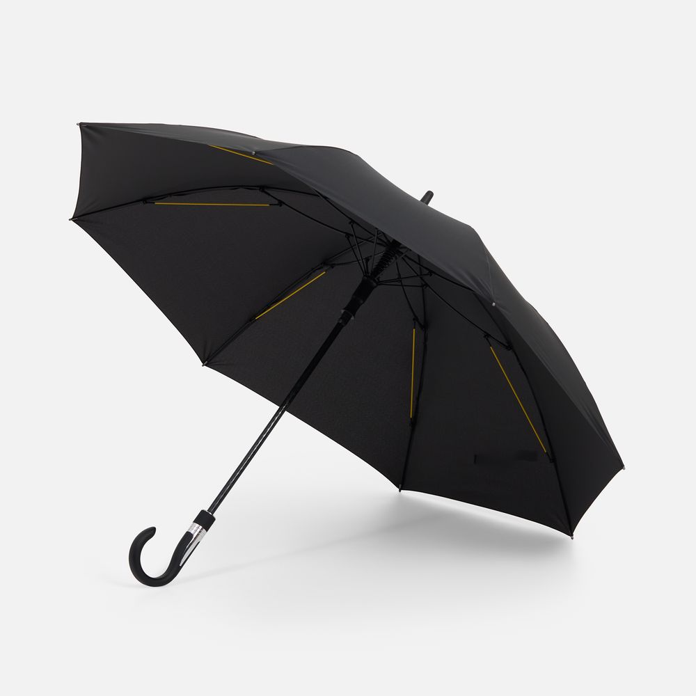 Зонт-трость Rainzee, черный с логотипом