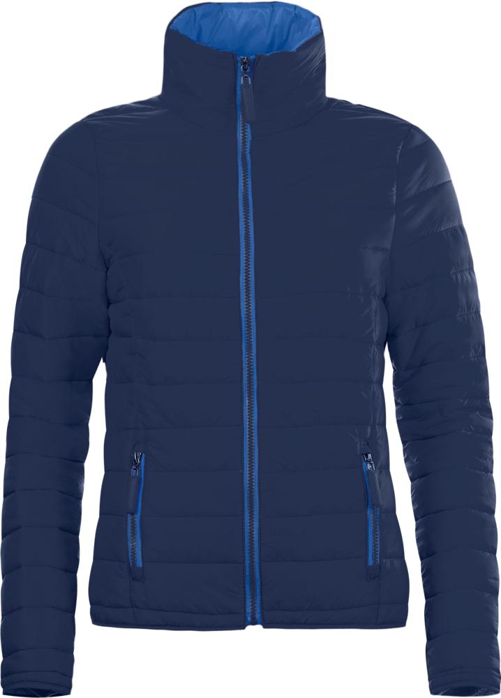 Пуховик легкий женский Ride Women темно-синий с логотипом
