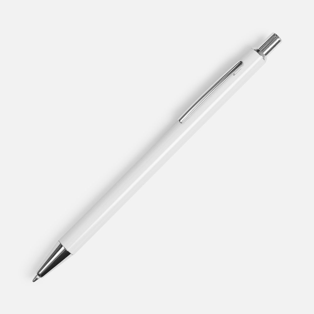 Ручка шариковая Mastermind, белая с логотипом