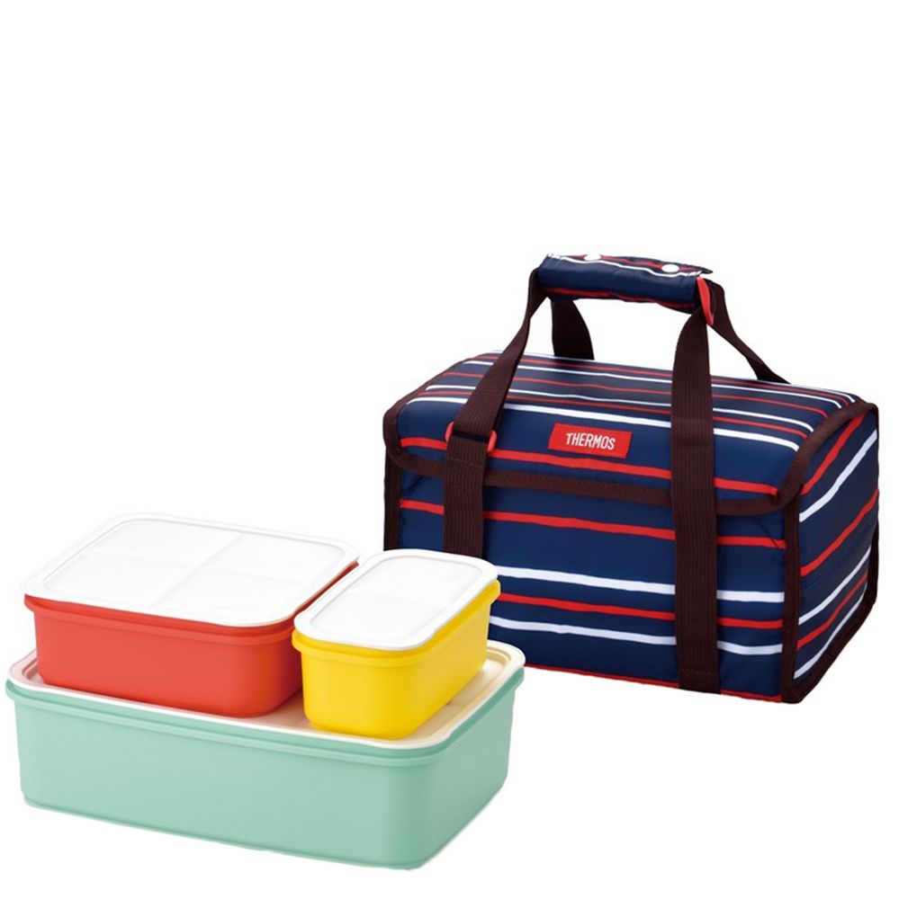 Набор ланчбоксов в термосумке Thermos DJF4003, темно-синий с логотипом