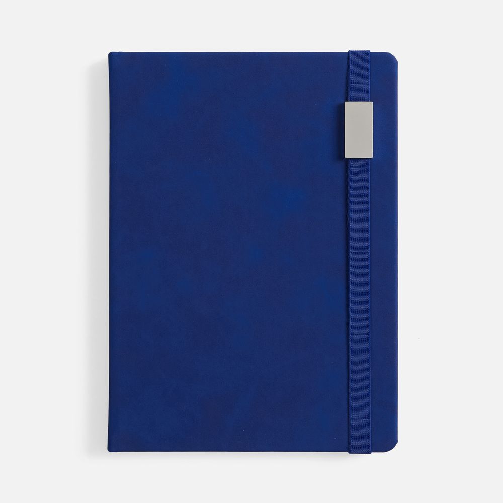 Ежедневник Urban Metal, недатированный, ярко-синий с логотипом