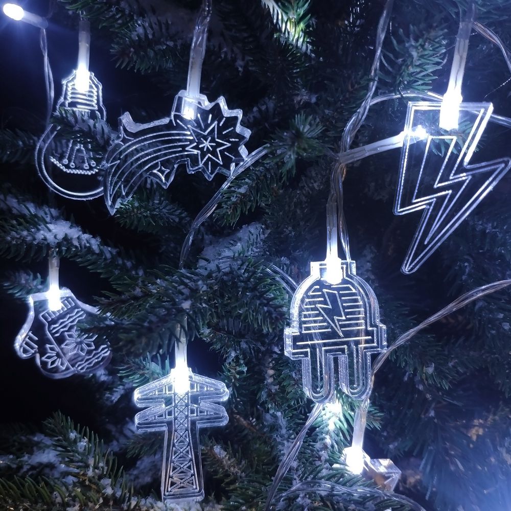Светодиодная гирлянда Xmas Power, энергетика с логотипом