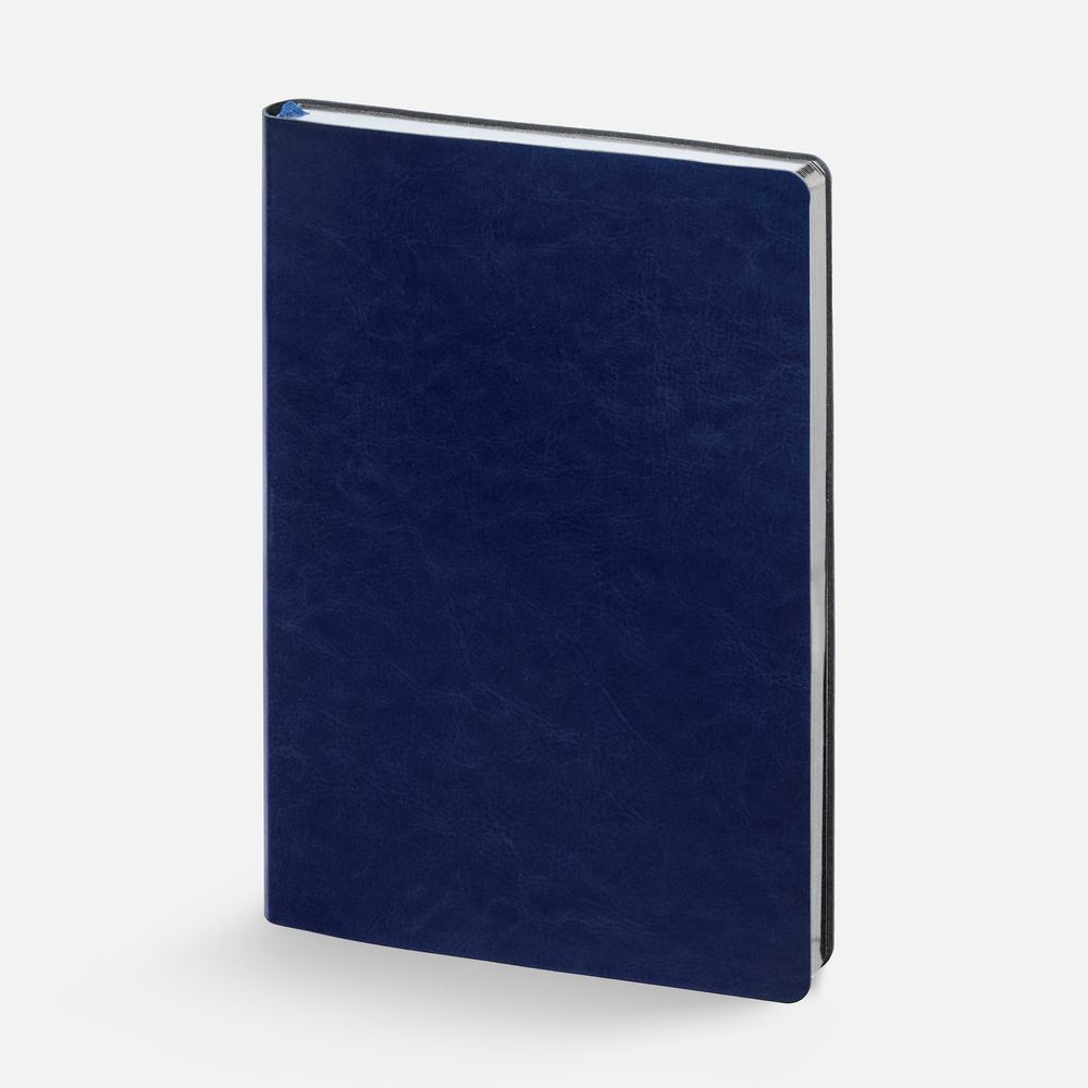 Ежедневник Nebraska Flex, недатированный, синий с серебром с логотипом