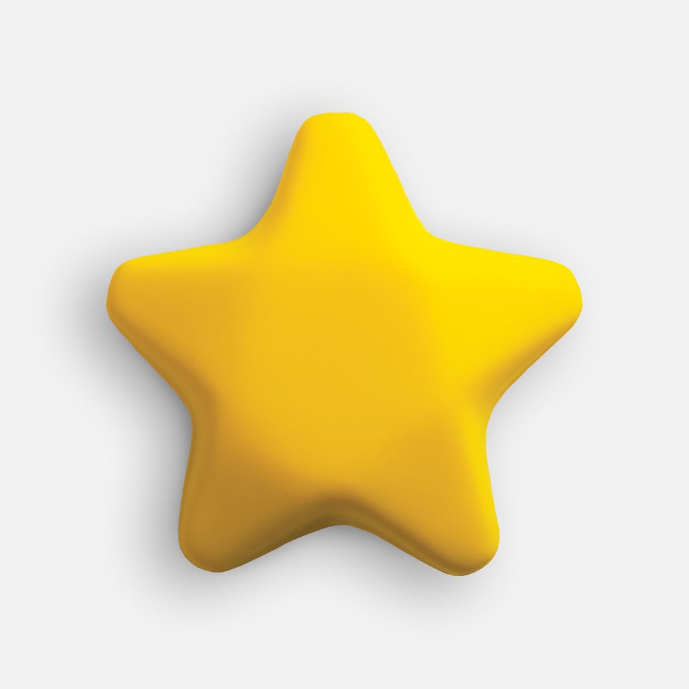 Антистресс «Звезда», желтый с логотипом