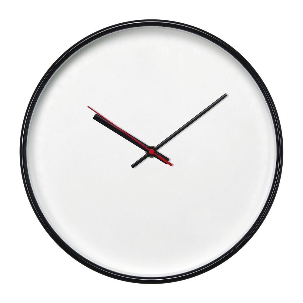 Часы настенные ChronoTop, черные с логотипом
