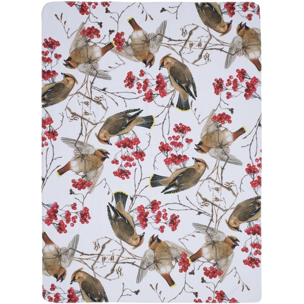 Флисовый плед Winter Bird с логотипом