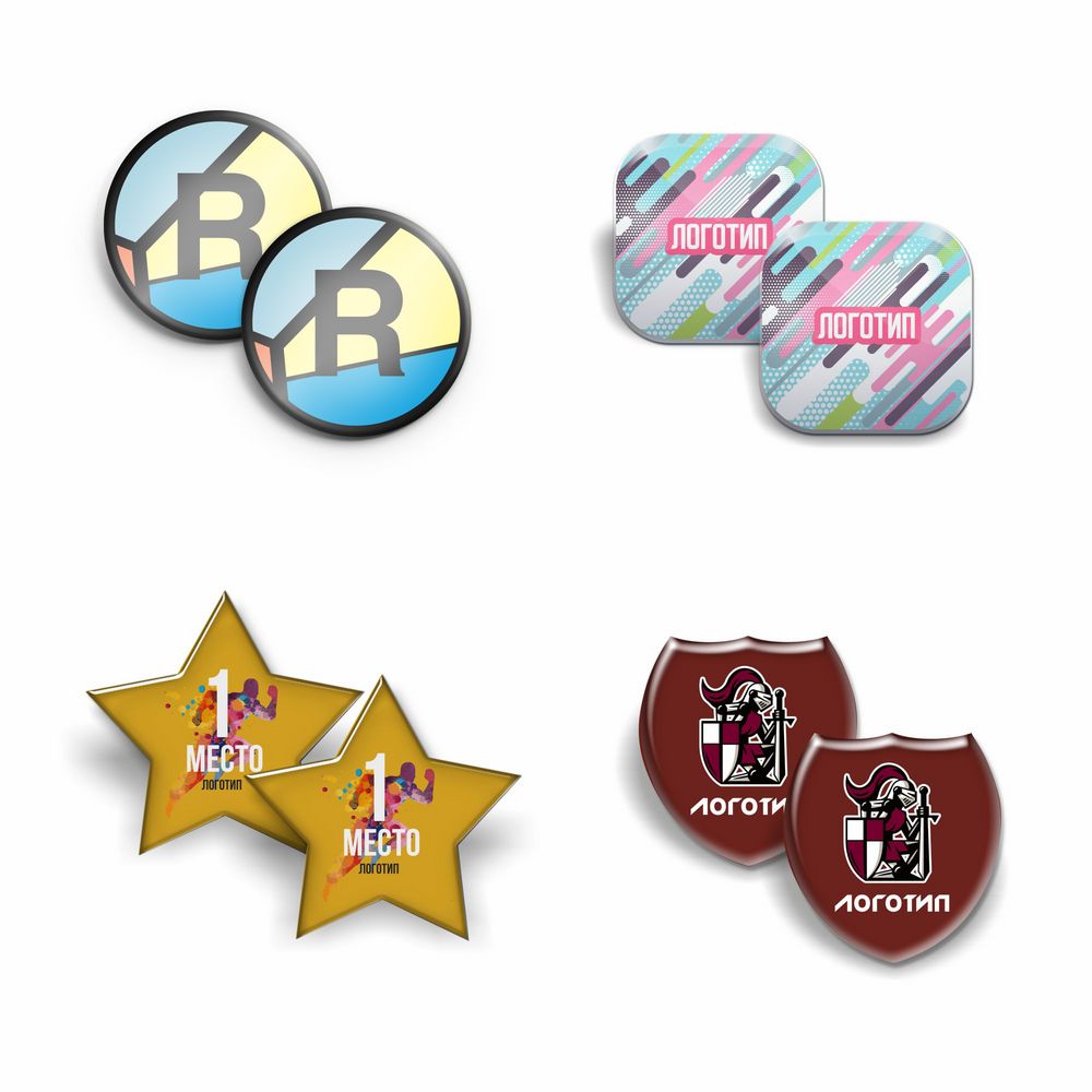 Значки с полимерным покрытием Bete на заказ с логотипом