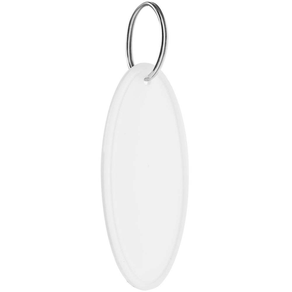 Брелок «Овал», белый с логотипом