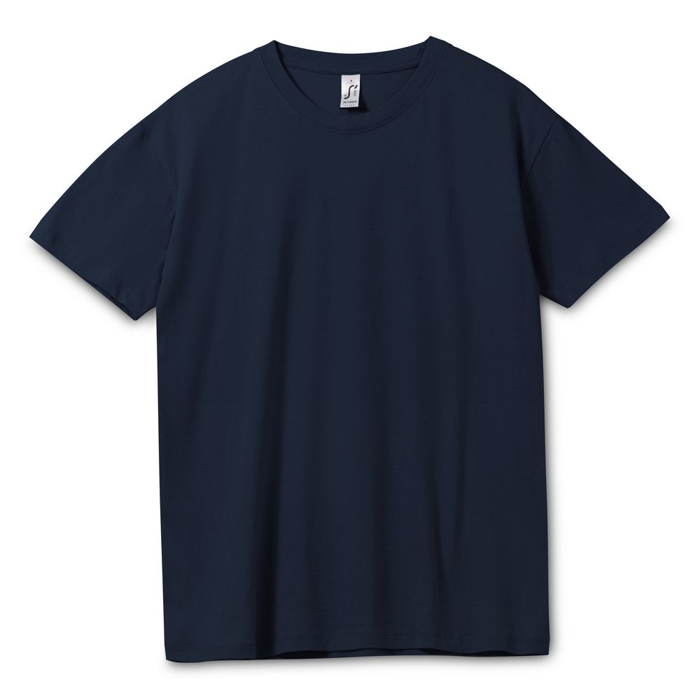 Футболка унисекс Regent 150, темно-синяя (navy) с логотипом