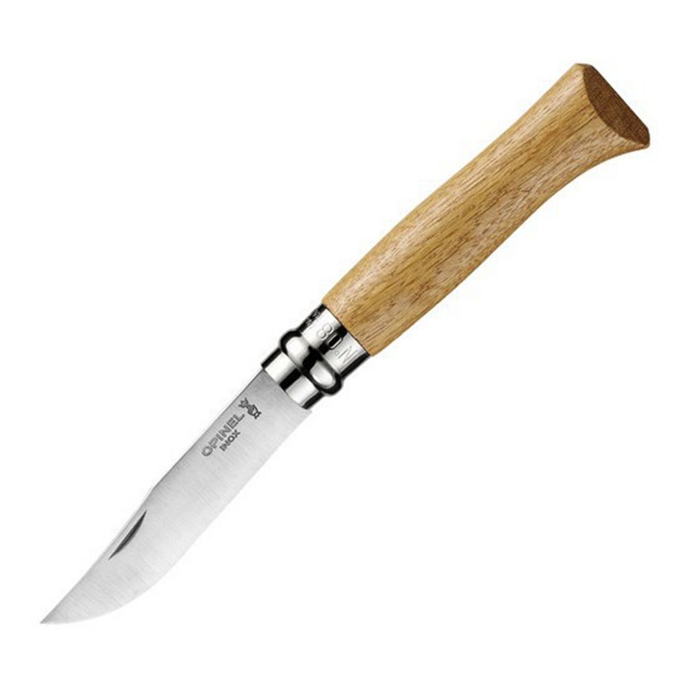 Нож Opinel No 8, дуб с логотипом