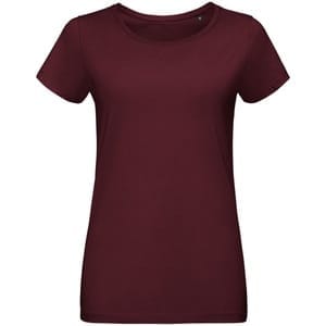 Футболка женская Martin Women, бордовая с логотипом
