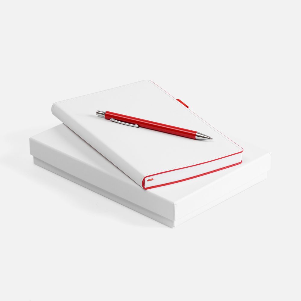 Набор White Shall, бело-красный с логотипом