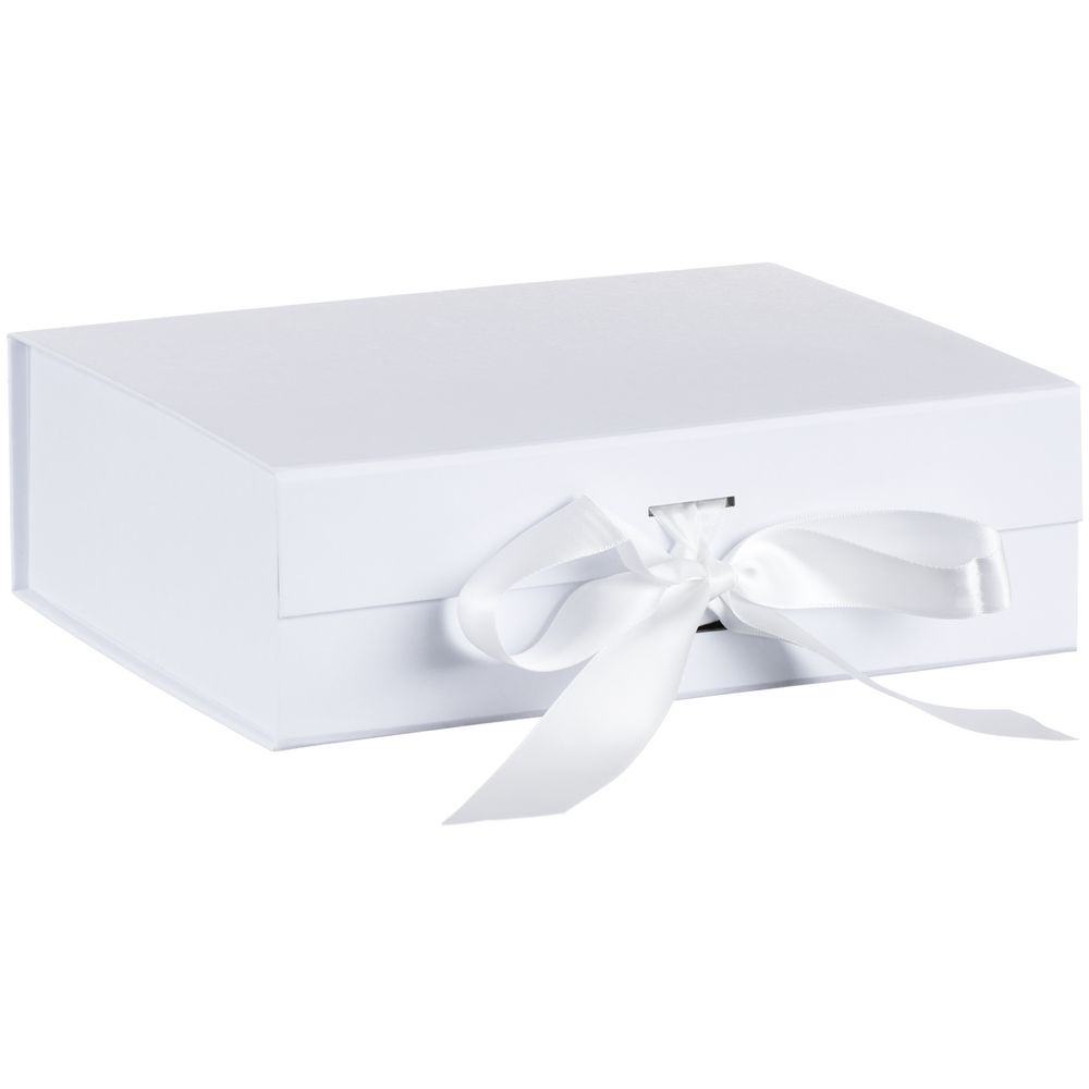 Коробка складная Rusetti, S, белая с логотипом