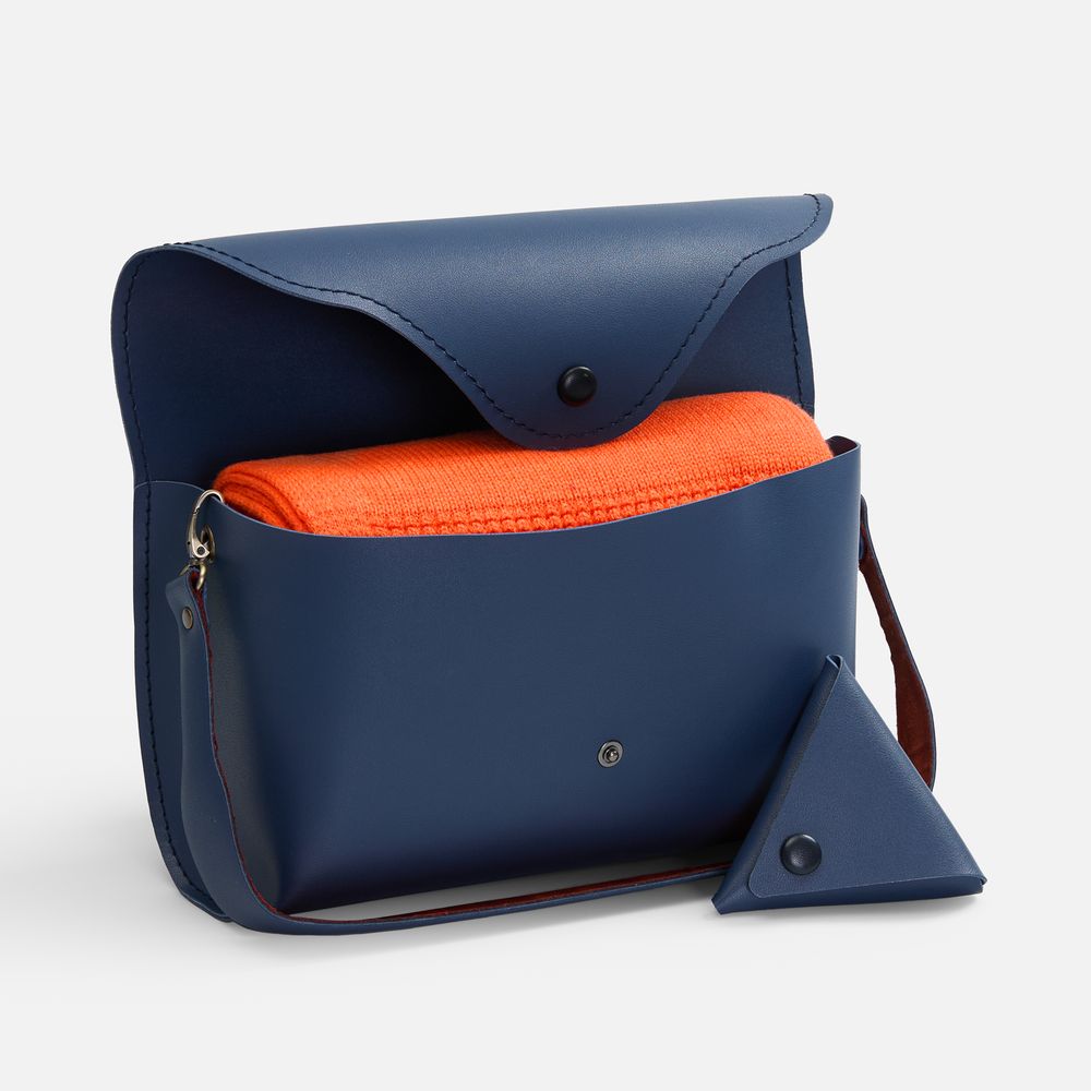 Плед Voyage в кофре, оранжевый с логотипом