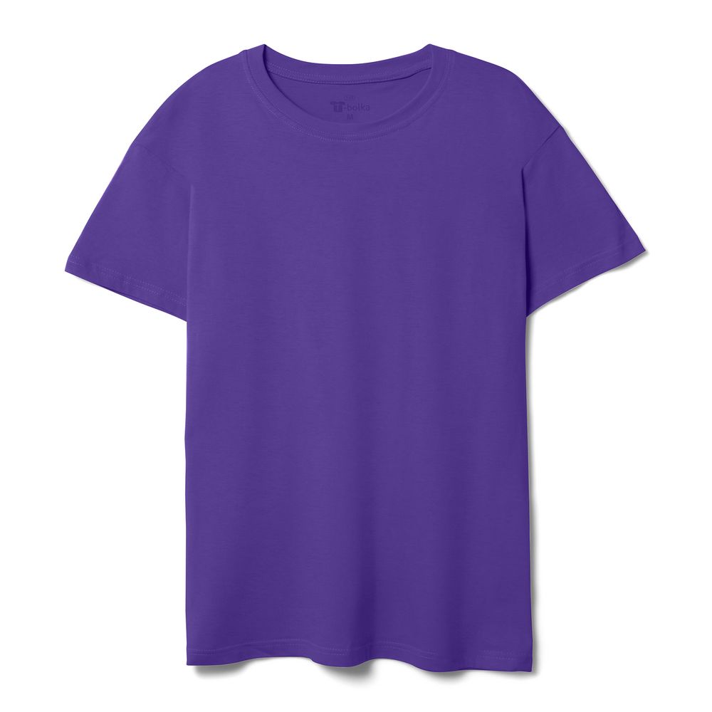 Футболка унисекс T-bolka 140, фиолетовая с логотипом