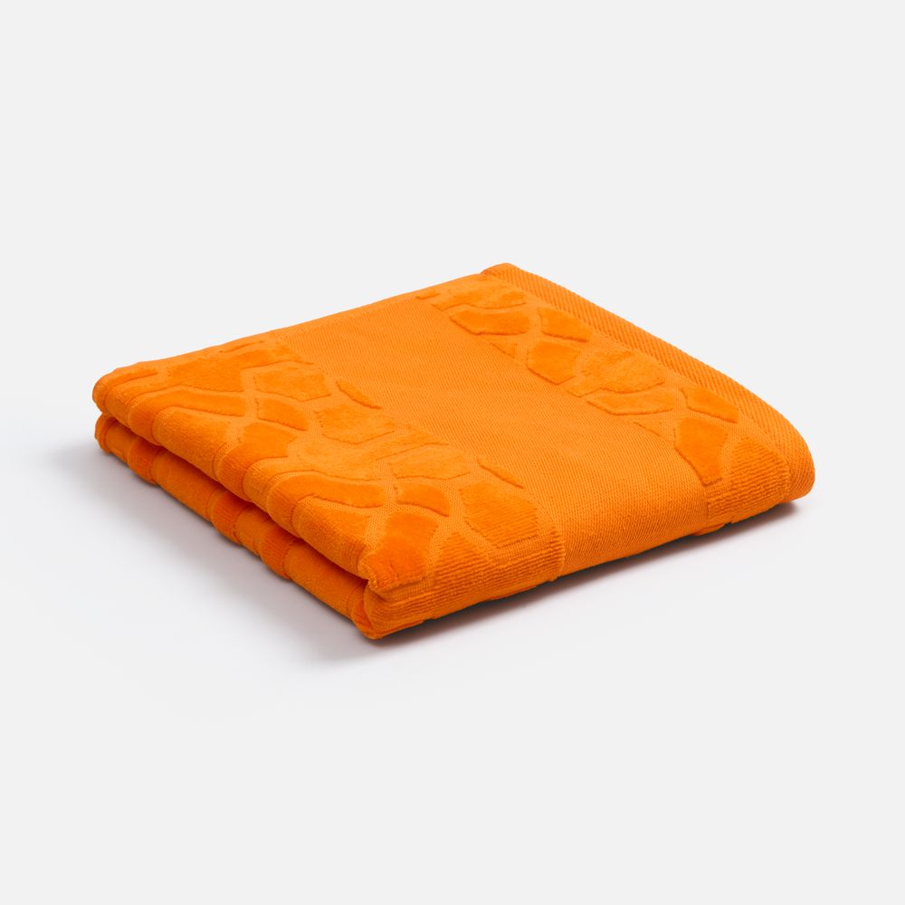 Полотенце Velin, среднее, оранжевое с логотипом