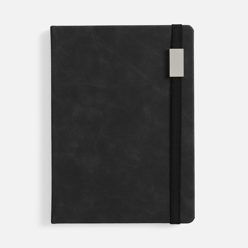 Ежедневник Urban Metal, недатированный, черный с логотипом