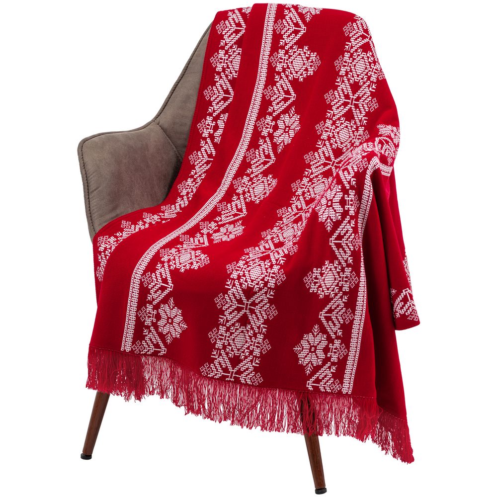 Плед Onego, красный с логотипом